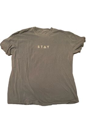 Short-Sleeve STAY Logo Tee — washed blue